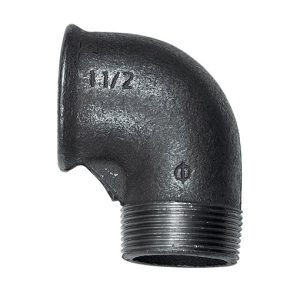 Bërryl i zi 90° mashkull/femër 1/2"